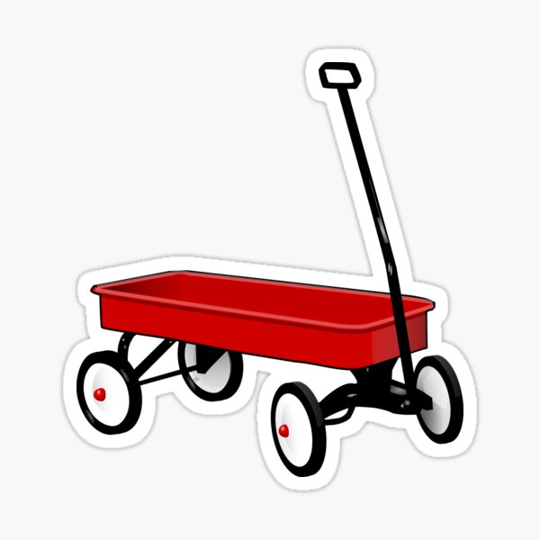 Little Red Wagon Sticker