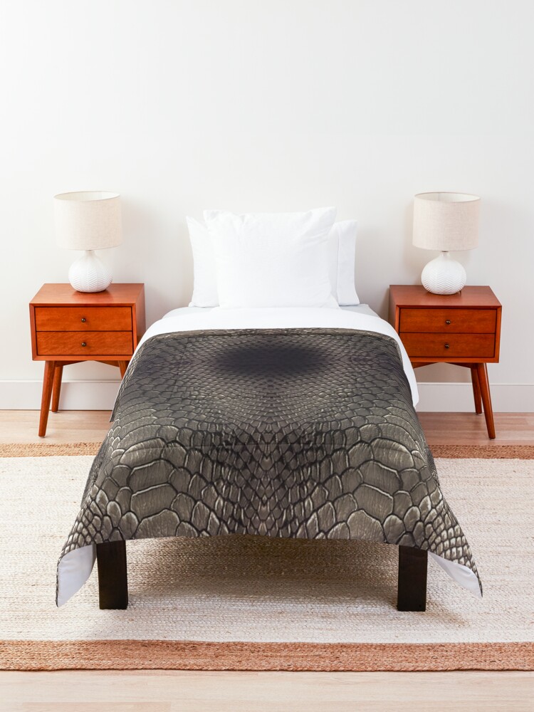 Alternate view of futurism, victorian style, victorian style art, bondage, steampunk bondage, skin, skin pattern Comforter