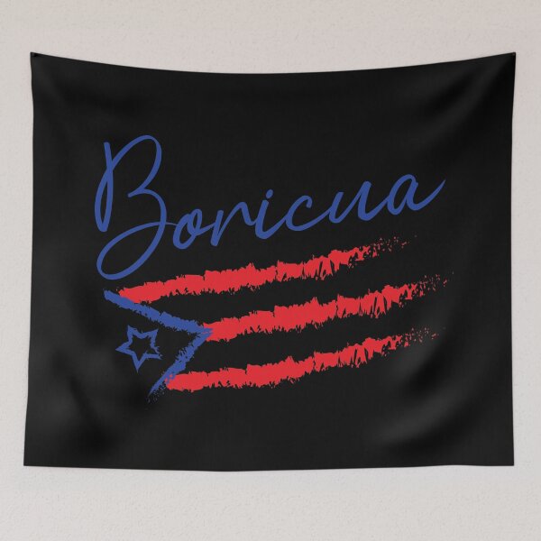 Item preview, Boricua text design with the Puerto Rican Flag designed and sold by rosiec413.