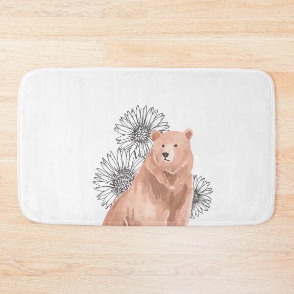 Item preview, Brown Bear With Flowers | Florals designed and sold by EPOOCH.