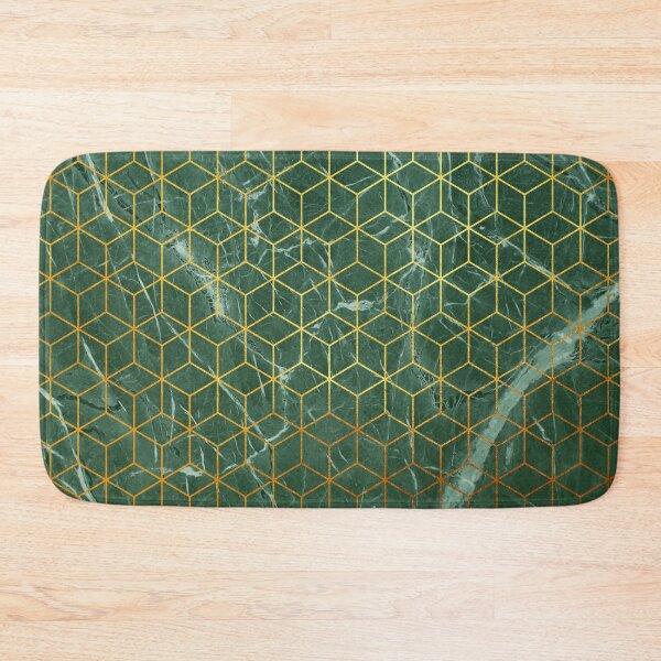 Item preview, Hexagon Design Pattern Emerald Gold designed and sold by PCollection.
