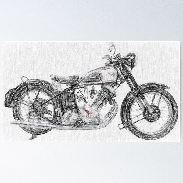 Item preview, La pantera de una motocicleta clásica de los años 50 designed and sold by JohnKarmouche.