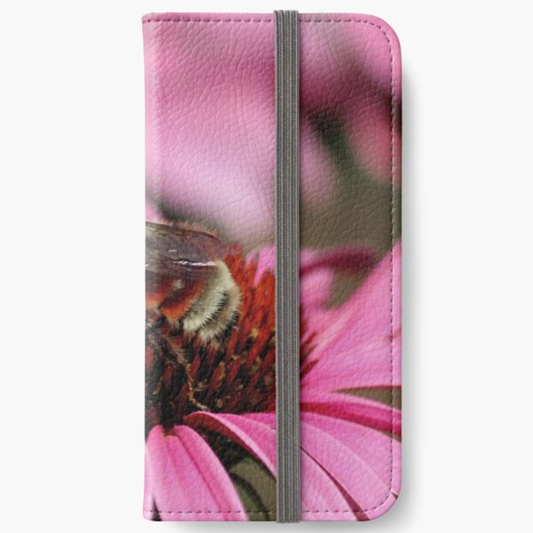Bee on Pink Flower iPhone Wallet
