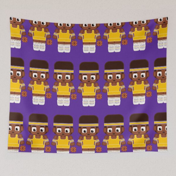 Item preview, Super cute sports stars - Basketball Gold and Purple designed and sold by boxedspaper.