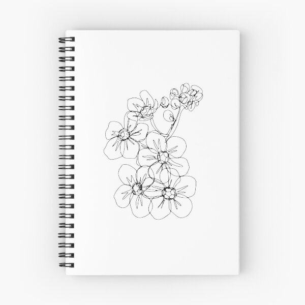 Item preview, Flor minimalista en blanco y negro | Arte de flores silvestres de Boho designed and sold by brabikate.