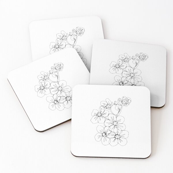 Item preview, Minimalistic Black and White Flower | Boho Wild Flower Art designed and sold by brabikate.