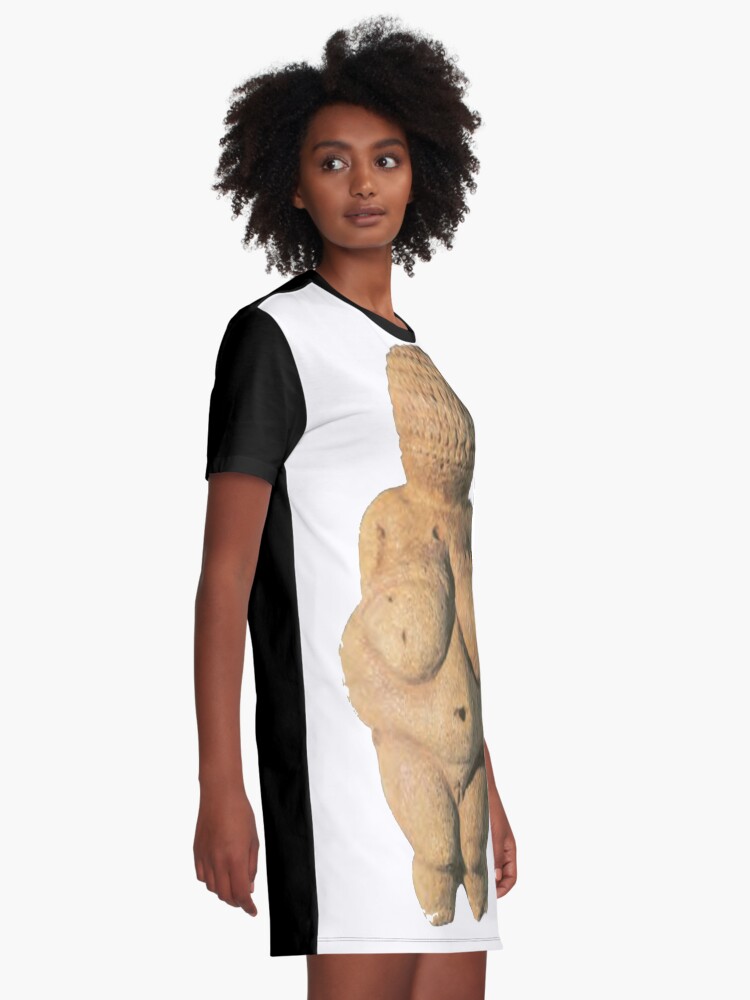 Alternate view of #Venus of #Willendorf #artifact sculpture art figurine statue humanbody #VenusofWillendorf Graphic T-Shirt Dress