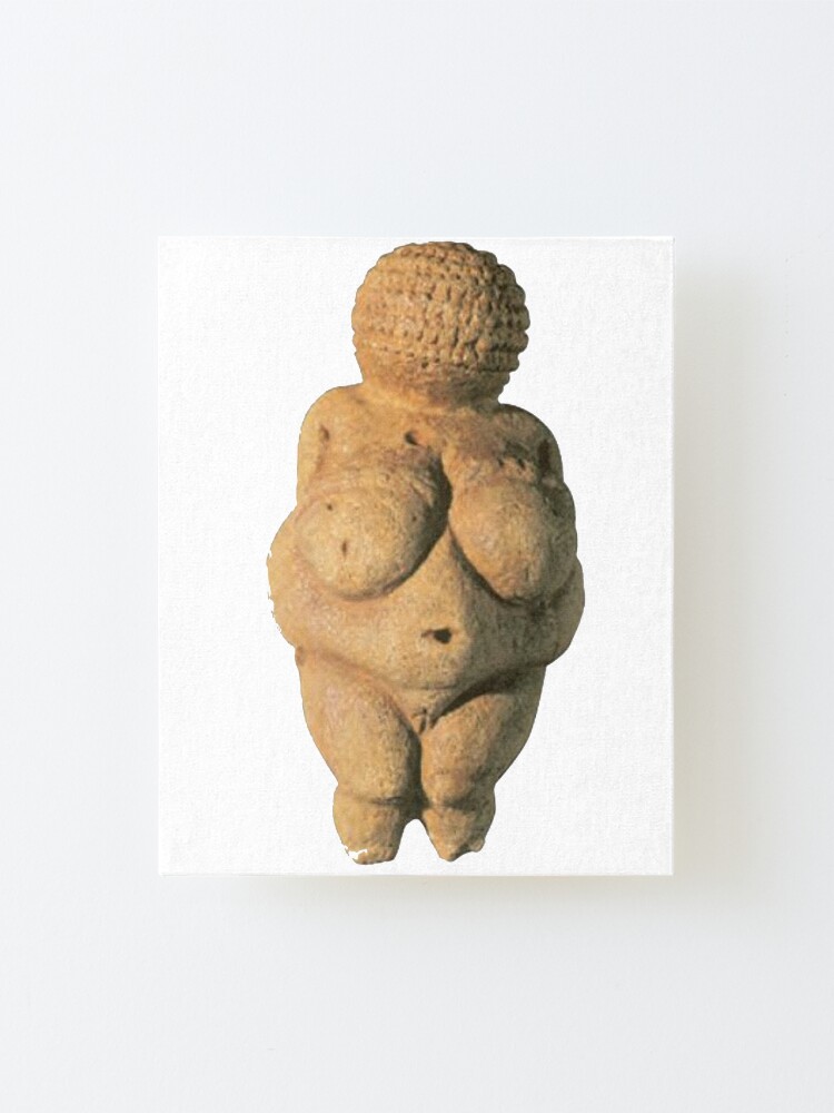 Alternate view of #Venus of #Willendorf #artifact sculpture art figurine statue humanbody #VenusofWillendorf Mounted Print