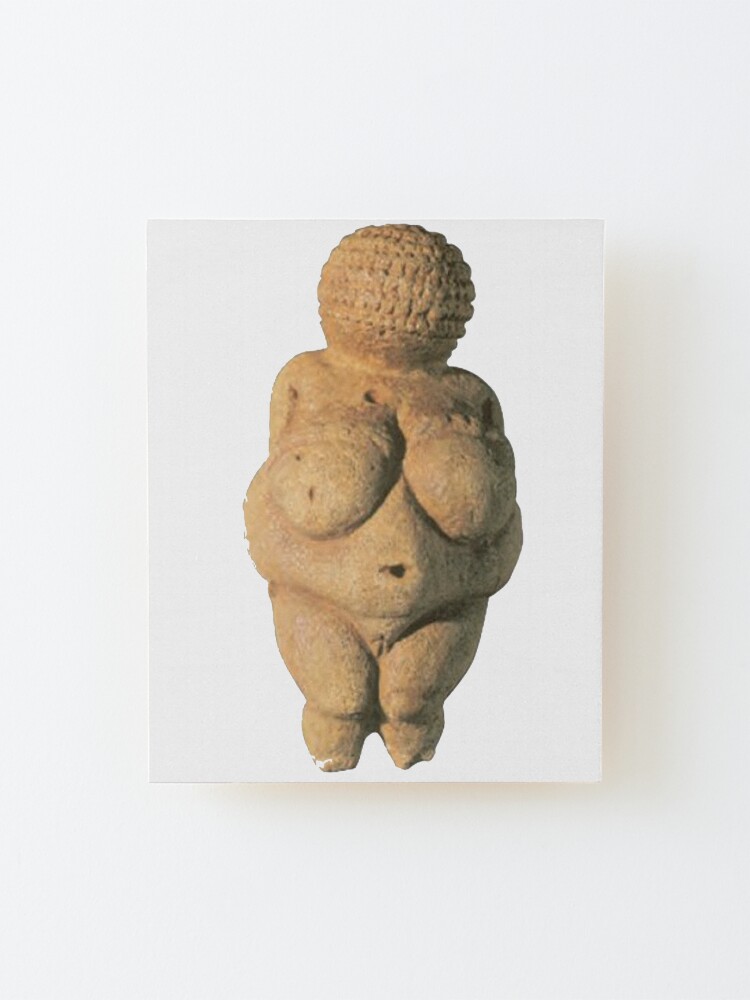 Alternate view of #Venus of #Willendorf #artifact sculpture art figurine statue humanbody #VenusofWillendorf Mounted Print