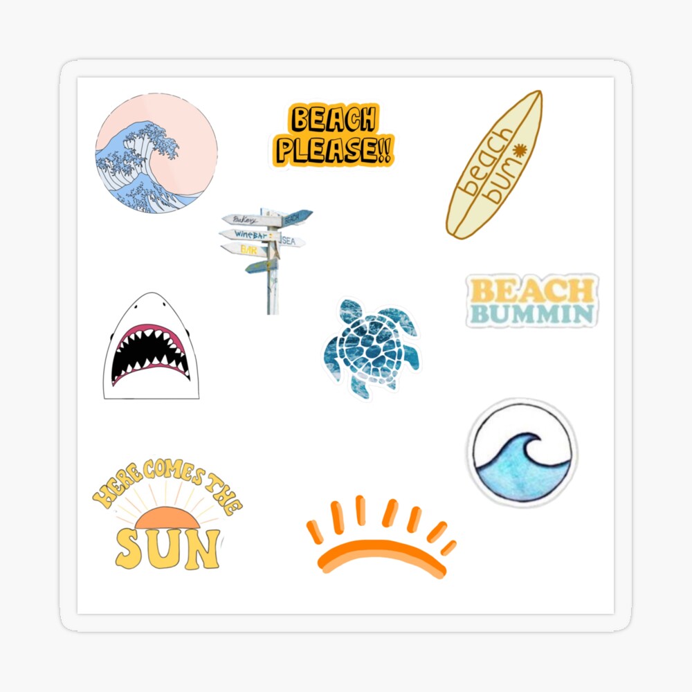 Favorite Things Sticker Pack // Cute Teen Fun Coastal Beach VSCO