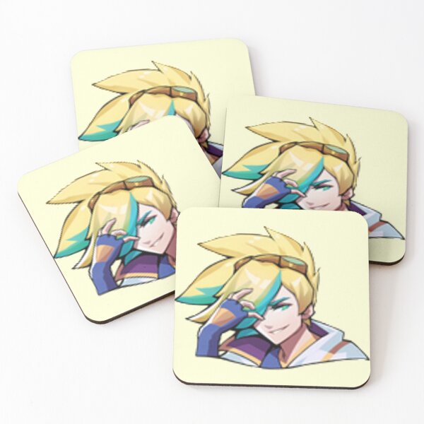 Ezreal Emote - League of Legends Coasters (Set of 4)