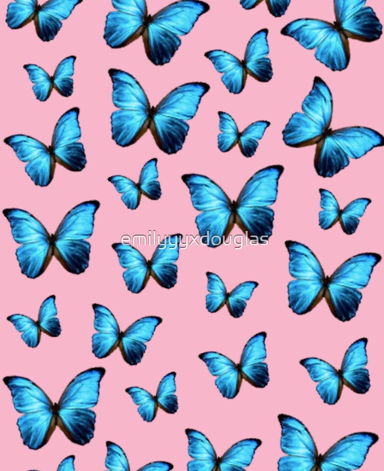 Pink And Blue Butterfly Ipad Case Skin By Emilyyyxdouglas Redbubble