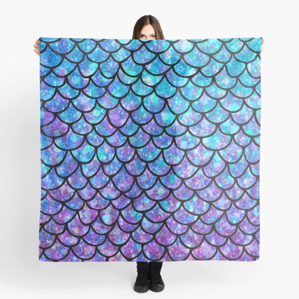 Purples & Blues Mermaid scales Scarf