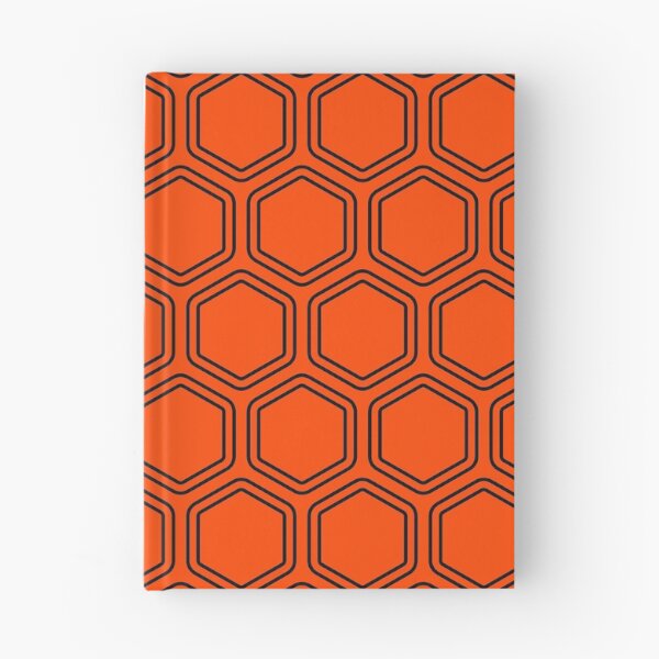 Item preview, orange red seamless honeycomb designed and sold by atevern.