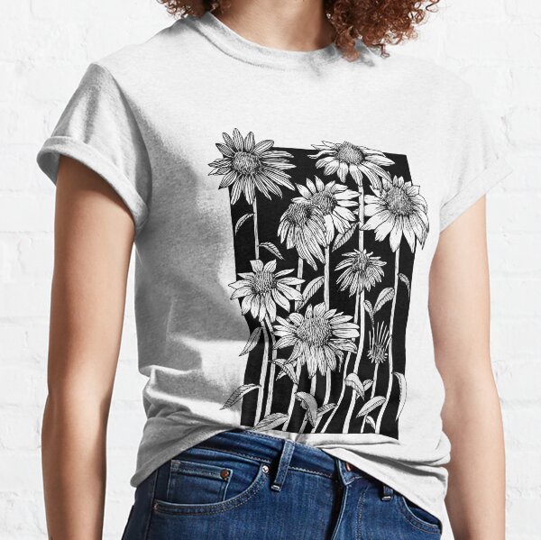 Heilpflanzen Illustration Echinacea Sonnenhut Classic T-Shirt