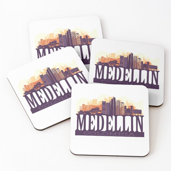 Item preview, Medellin Sunset Colombia Skyline Logo  designed and sold by Timcito.