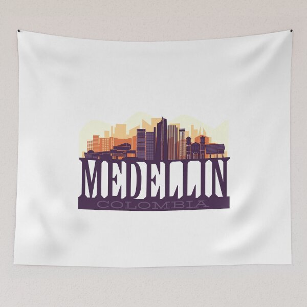Item preview, Medellin Sunset Colombia Skyline Logo  designed and sold by Timcito.