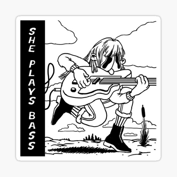 beabadoobee - she plays bass Sticker
