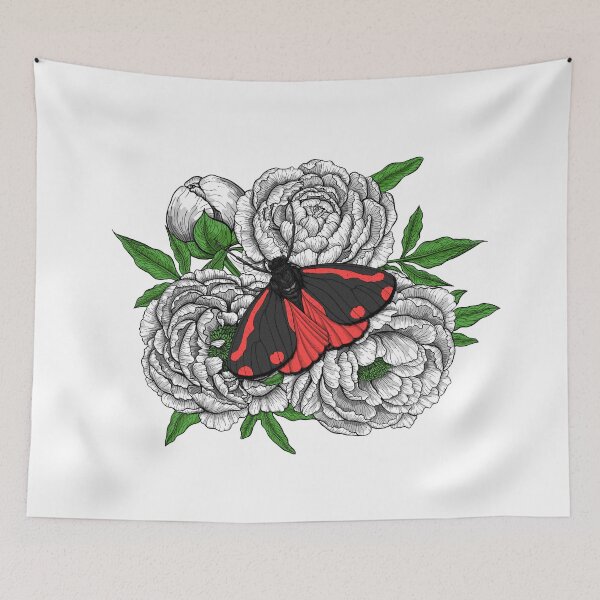 Item preview, The cinnabar moth designed and sold by Katerina Mitkova Kirilova.