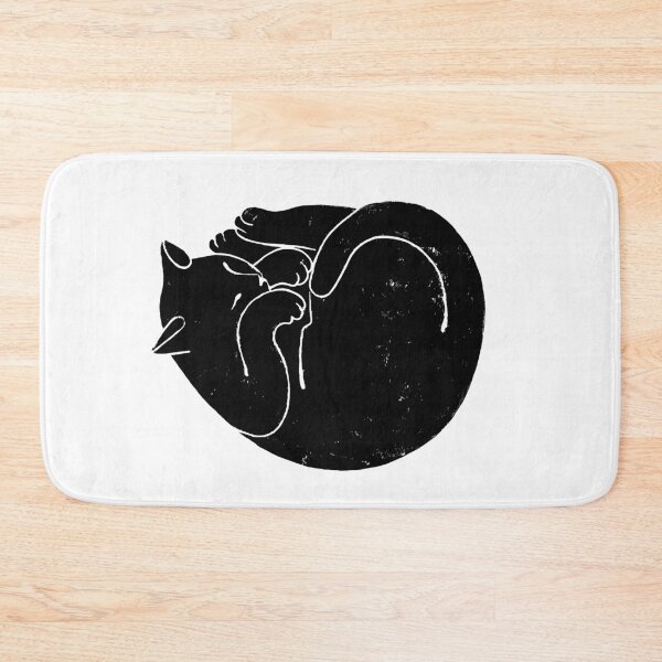 Item preview, Sleeping Cat Linocut Print designed and sold by Adam Regester.