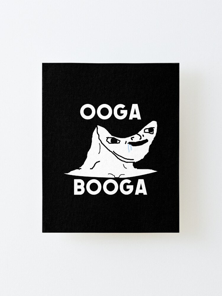 Ooga Booga Brainlet Meme Mounted Print By Artsylab Redbubble - roblox ooga booga meme