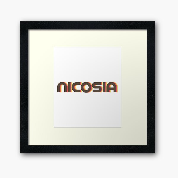 Nicosia Retro Framed Art Print