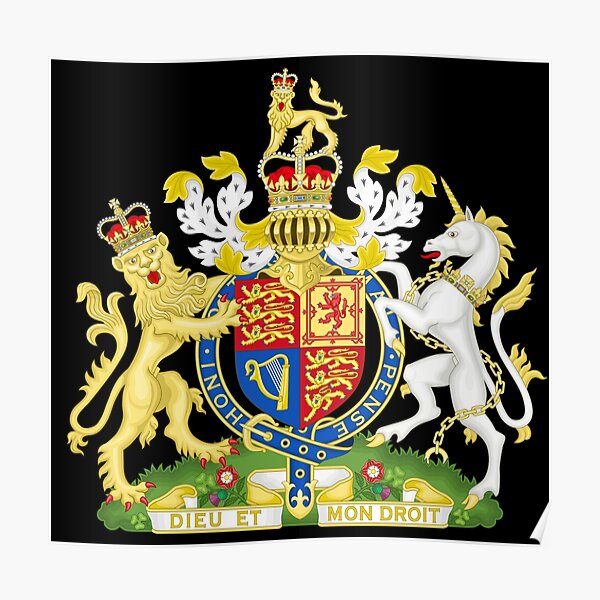 Uk Royal Coat Of Arms Poster By Masterchef Fr Redbubble