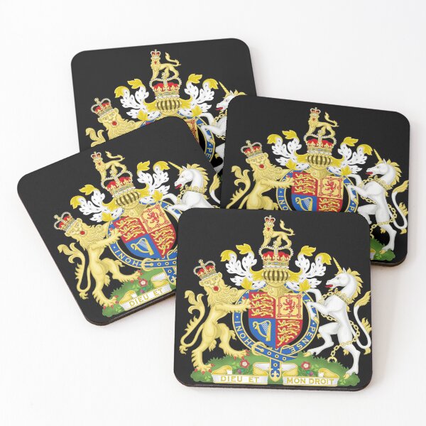 UK royal coat of arms Coasters (Set of 4)