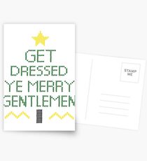 Get Dressed Ye Merry Gentlemen Postcards