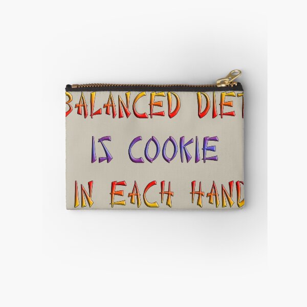 Item preview, Balanced diet is cookie in each hand. designed and sold by Squirrox.