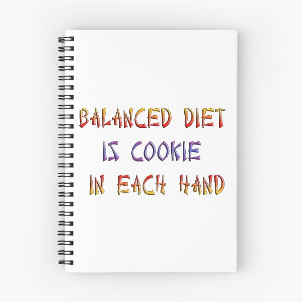 Item preview, Balanced diet is cookie in each hand. designed and sold by Squirrox.