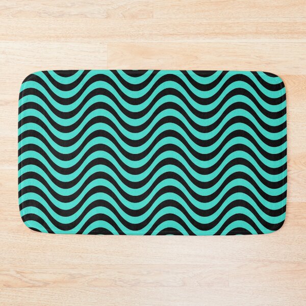 Item preview, turquoise color seamless wave curve designed and sold by atevern.