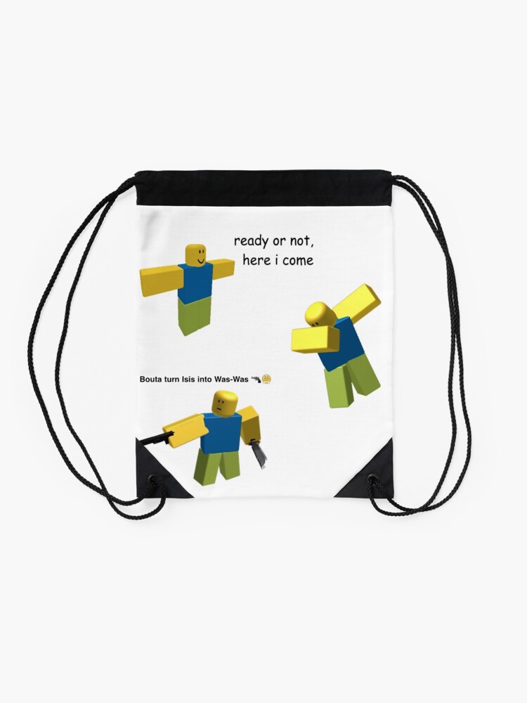 Roblox Meme Sticker Pack Drawstring Bag By Andreschilder Redbubble - purse roblox