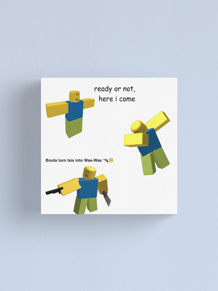 Roblox Meme Sticker Pack Canvas Print By Andreschilder Redbubble - aesthetic roblox gift sticker by c a m i x e