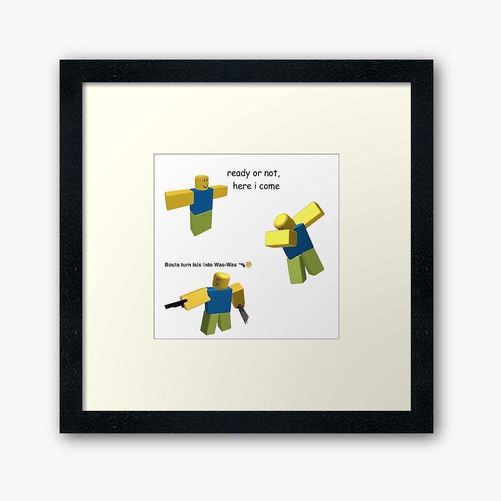 Roblox Meme Sticker Pack Framed Art Print By Andreschilder Redbubble - roblox framed ready to hang canvas print picture kids