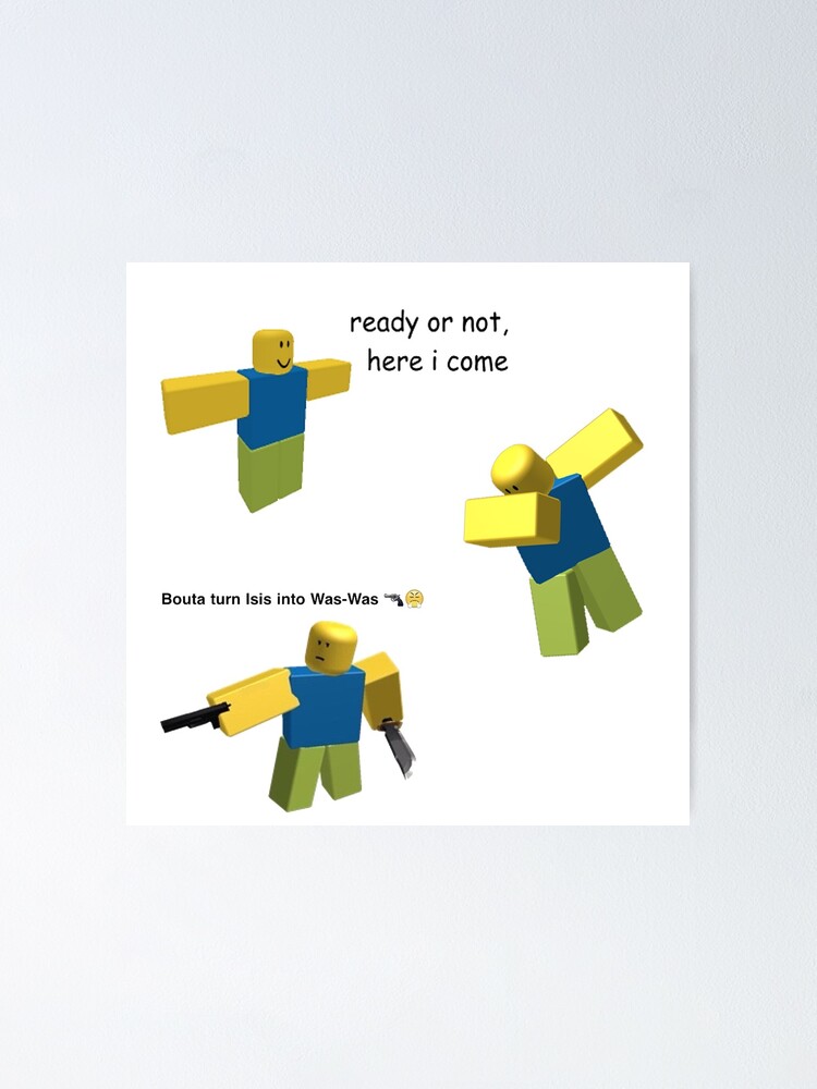 Roblox Meme Sticker Pack Poster By Andreschilder Redbubble - roblox memes script