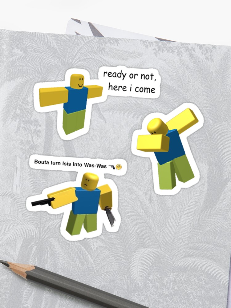 Roblox Meme Sticker Pack Sticker By Offensive Tea - roblox meme gun