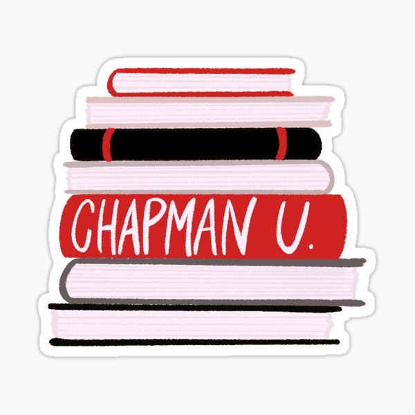 Chapman University Stack of Books Sticker