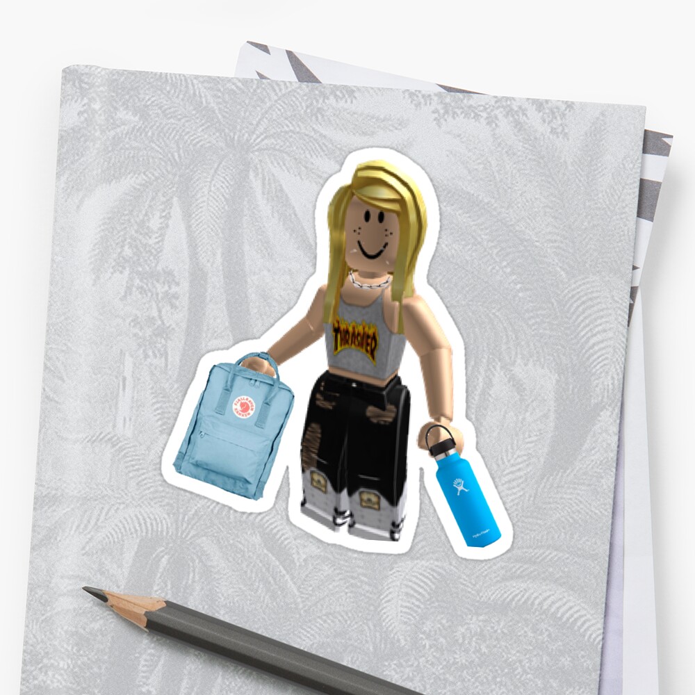 Roblox Vsco Girl Sticker By Itsjacoblw Redbubble - shirt roblox vsco girl