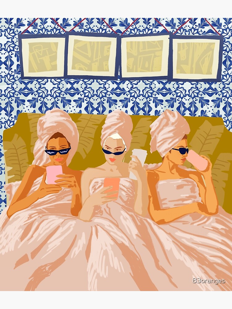 Thumbnail 3 of 3, Photographic Print, Ladies-Only Club | Girl Talk Slumber Party BFF | Bohemian Feminism Independent Moroccan Women designed and sold by 83oranges.