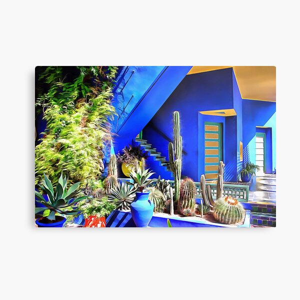 Cubist Villa Jardin Majorelle Metal Print