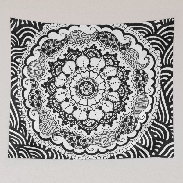 Artikelvorschau, Zendala - Zentangle Mandala with Flower elements entworfen und verkauft von Mehndijazz.