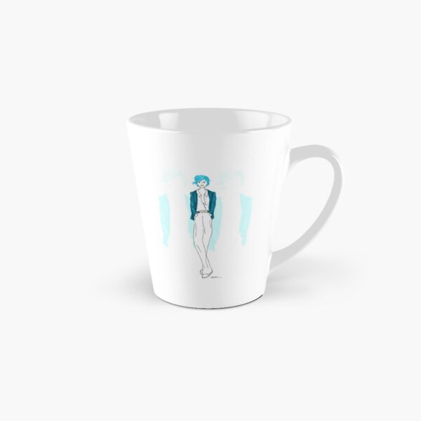 Modezeichnung Blaue Lady Tasse (konisch)
