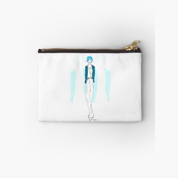 Item preview, Fashion illustration of a blue lady designed and sold by Barbara Baumann Illustration.