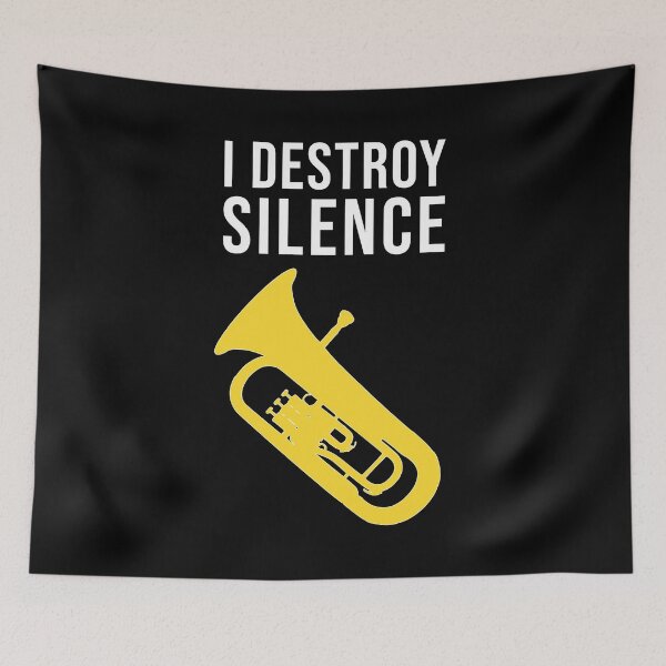 Item preview, Euphonium - I DESTROY SILENCE - funny Euphonium/ Baritone gift idea designed and sold by HEJAshirts.