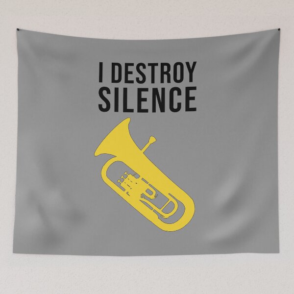 Item preview, Euphonium - I DESTROY SILENCE - funny Euphonium/ Baritone gift idea designed and sold by HEJAshirts.