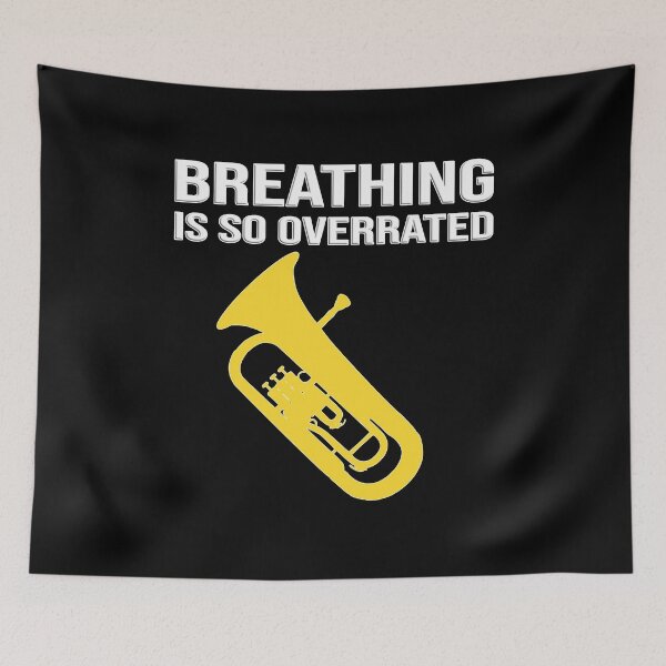 Item preview, Euphonium - BREATHING IS SO OVERRATED - funny Euphonium/ Baritone gift idea designed and sold by HEJAshirts.