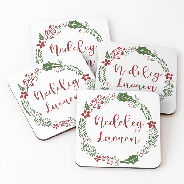 Item preview, Breton Merry Christmas Wreath Sticker Sheet, Nedeleg Laouen designed and sold by Celticana.