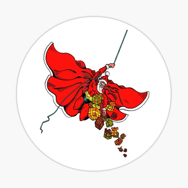 Item preview, Action Christmas - Sky Santa! designed and sold by Jokertoons.