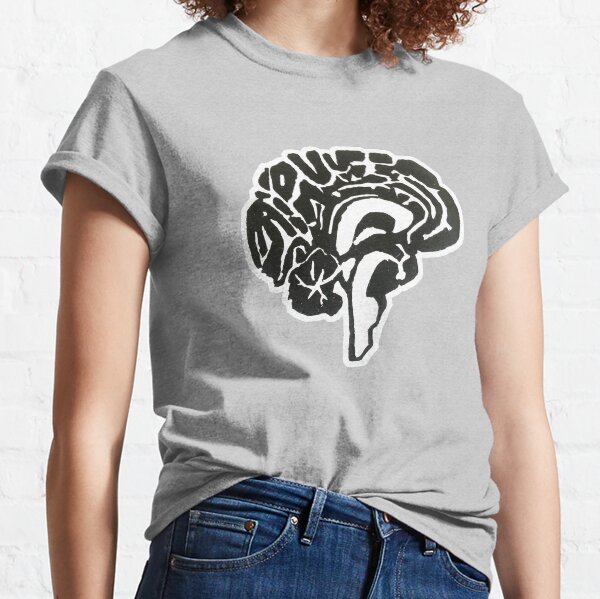 Neuroantomical Brain Woodblock Print Classic T-Shirt